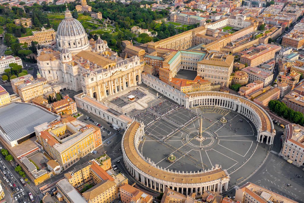 The Vatican Museums and St. Peter's Basilica in the Vatican City
