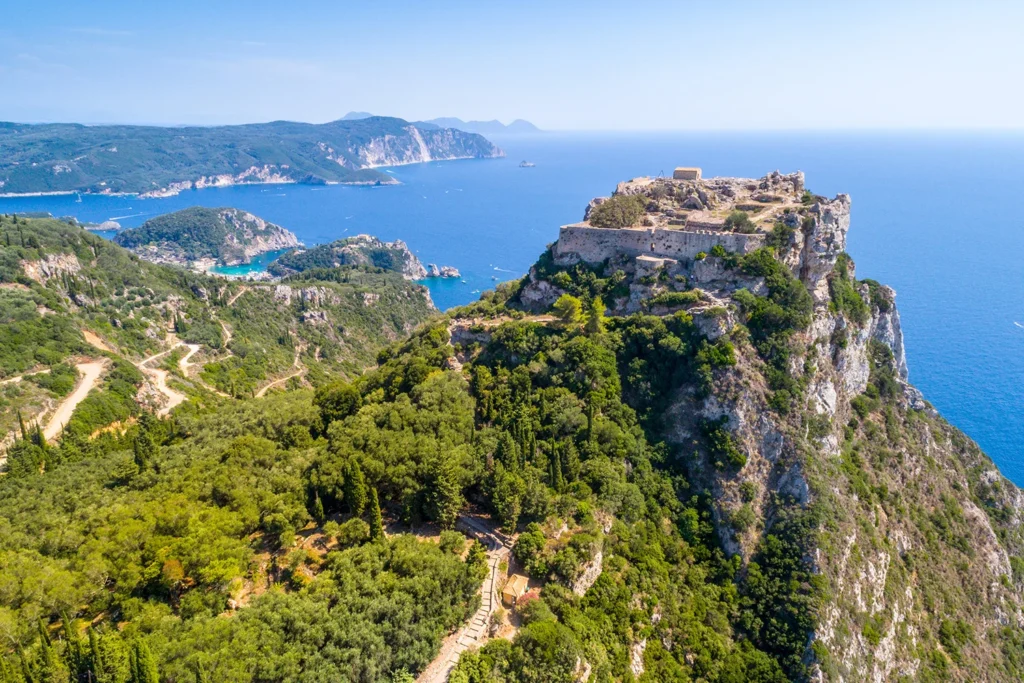 Angelokastro – A Byzantine castle overlooking the western coast of Corfu.