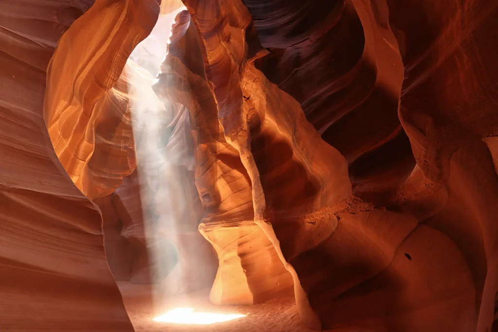 The beams of light illuminating the canyon’s interior are the biggest attraction of Upper Antelope Canyon.