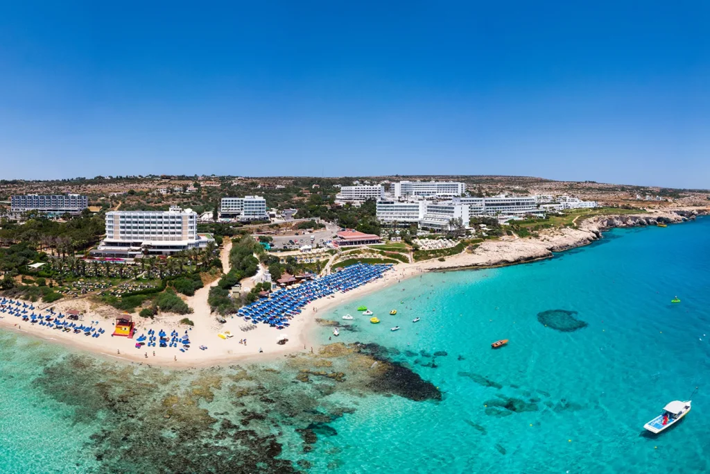 The hot climate, fantastic beaches, bars, and clubs are major attractions in Ayia Napa.