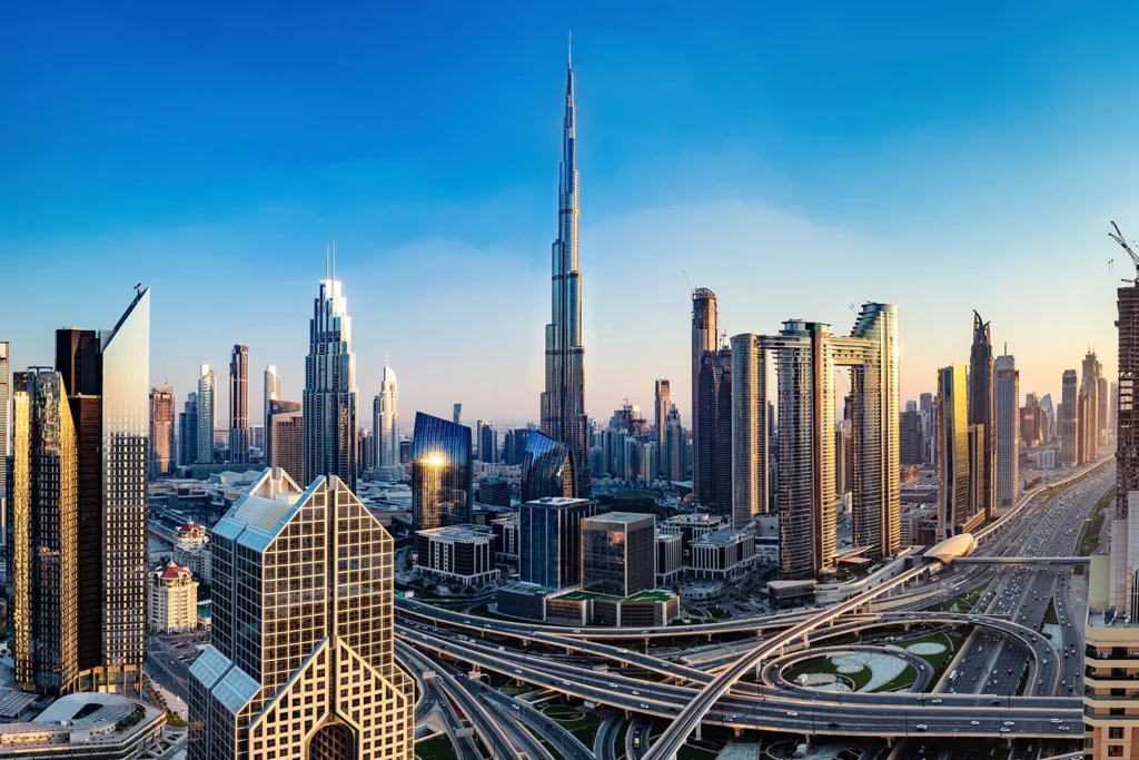 The Burj Khalifa in the UAE is the world’s tallest skyscraper.