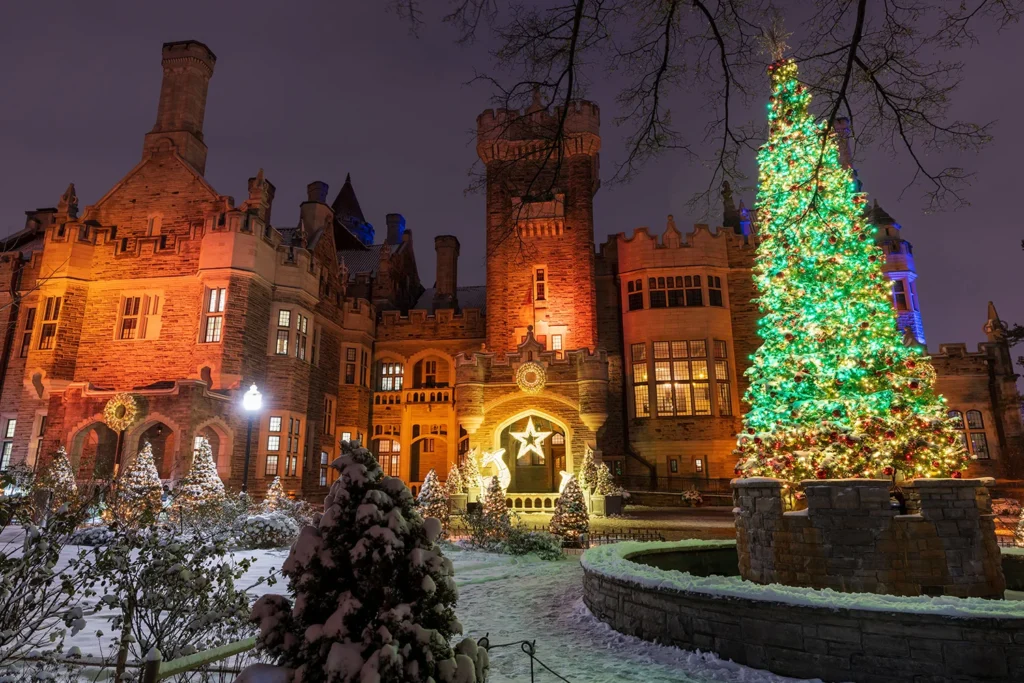 Casa Loma at Christmas time.