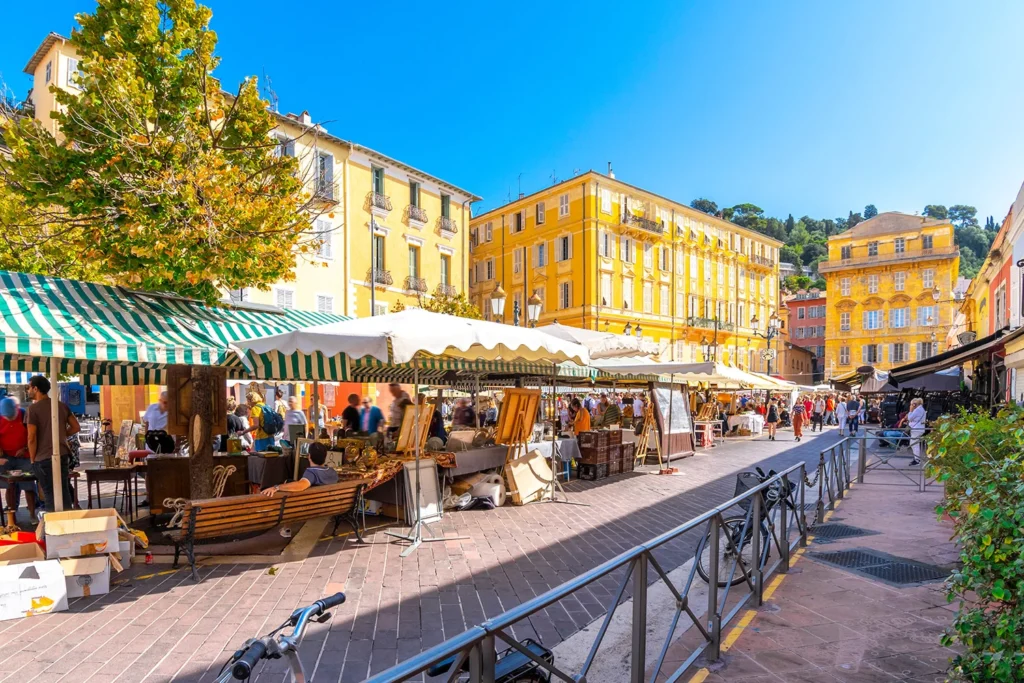 Cours Saleya market in Nice.