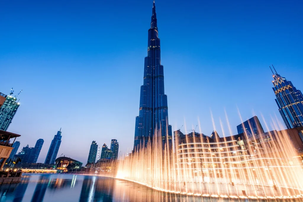 The fountain show at Burj Lake is one of the largest of its kind in the world.