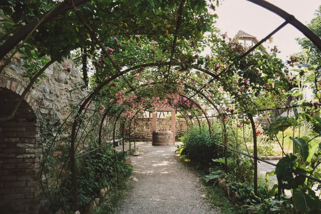 One of the gardens at the Alsace Ecomuseum.