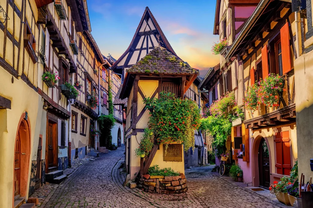 The picturesque streets of Eguisheim.