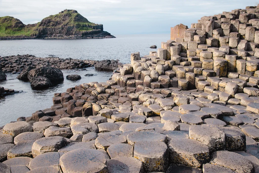 The Giant’s Causeway was formed, among other factors, as a result of a volcanic eruption tens of millions of years ago.