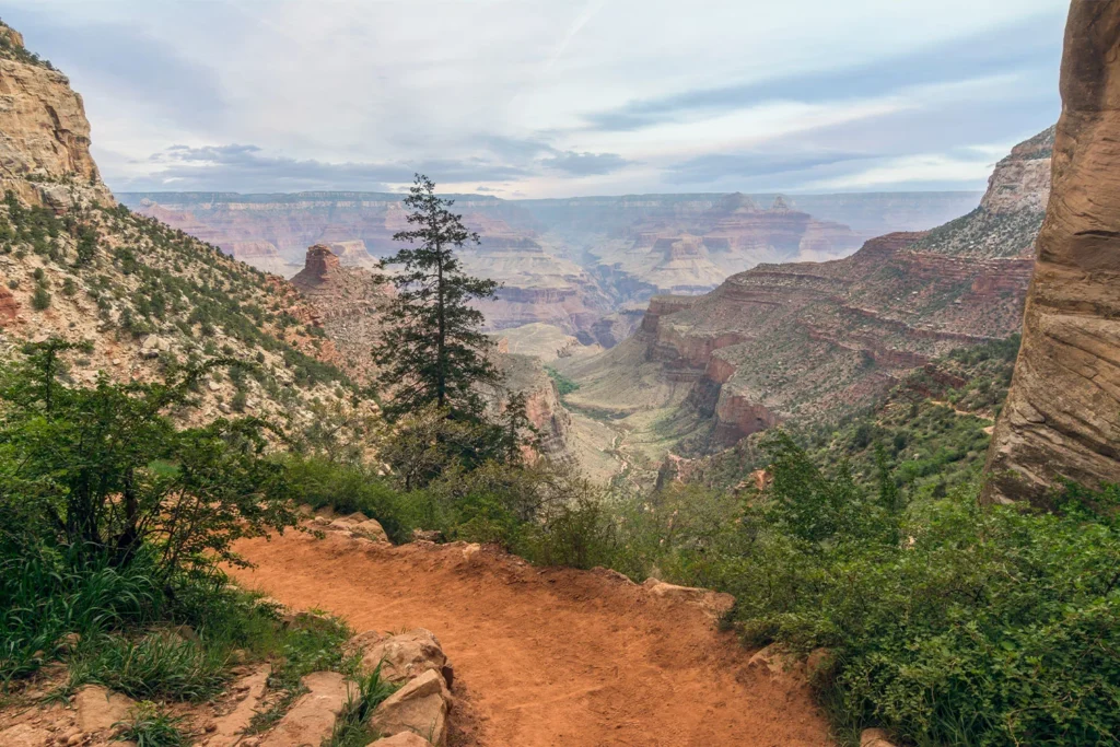 Bright Angel Trail through the Grand Canyon.