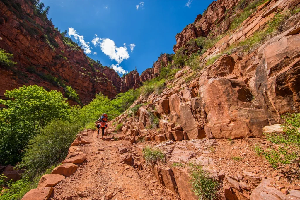 The trail leading into the canyon is a challenge only for the toughest and most experienced visitors.