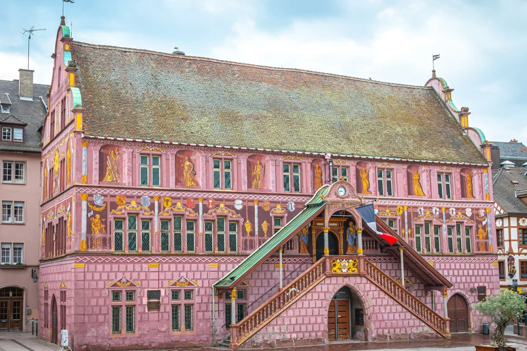 The Town Hall impresses with its colorful Renaissance-style exterior.