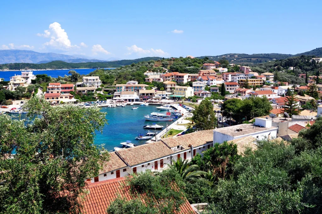 The town of Kassiopi is located on the northeastern coast of Corfu.