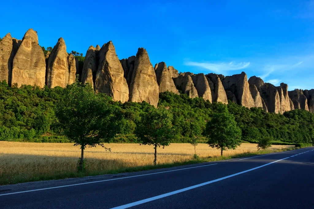 The extraordinary Penitents Rock Formations near Luberon.