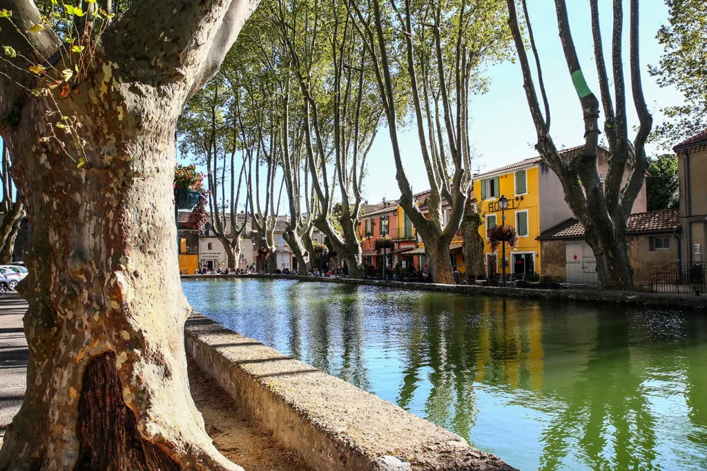 The iconic pond in the center of Cucuron (Massif du Luberon).