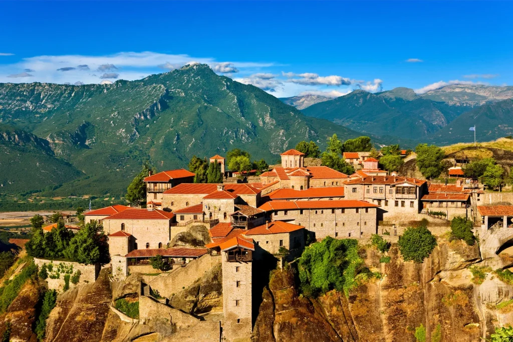 The Great Meteoron is the first monastery built atop the Meteora cliffs.