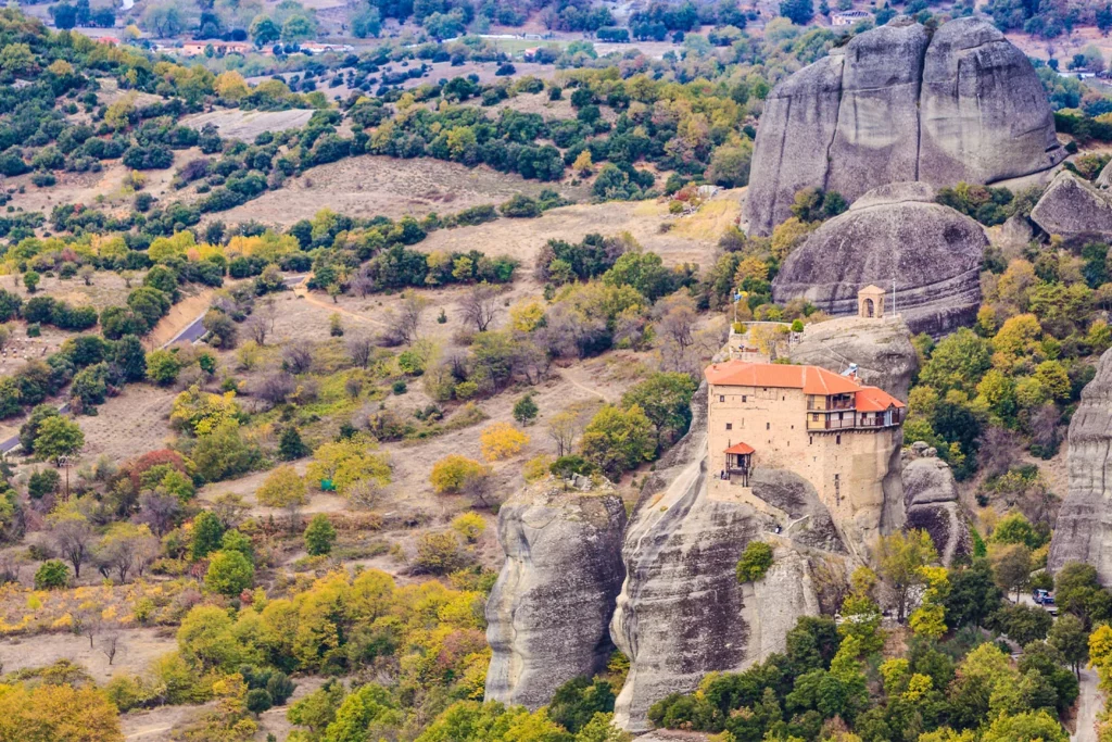 The smallest monastery, St. Nicholas Anapausas Monastery, is just as charming as the other Meteora structures.