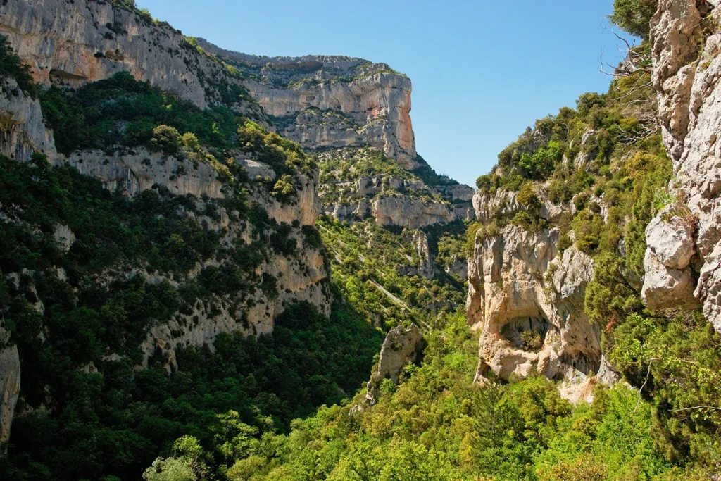 Nesque Canyon in the Vaucluse massif, near Luberon.