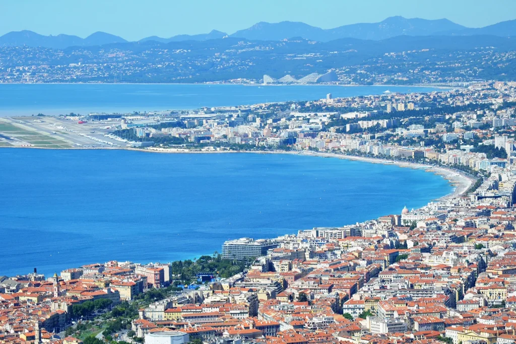 View from Mont Boron Hill, Nice, French Riviera.