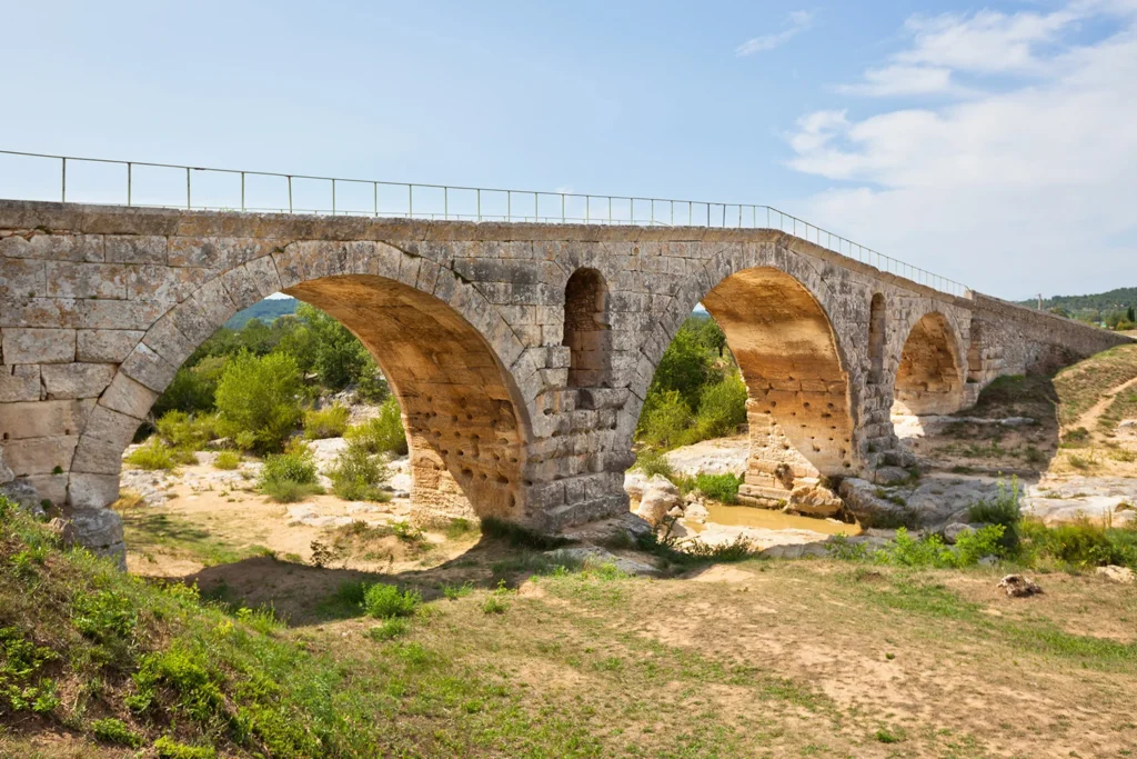 The Pont Julien Bridge in Bonnieux (Massif du Luberon).