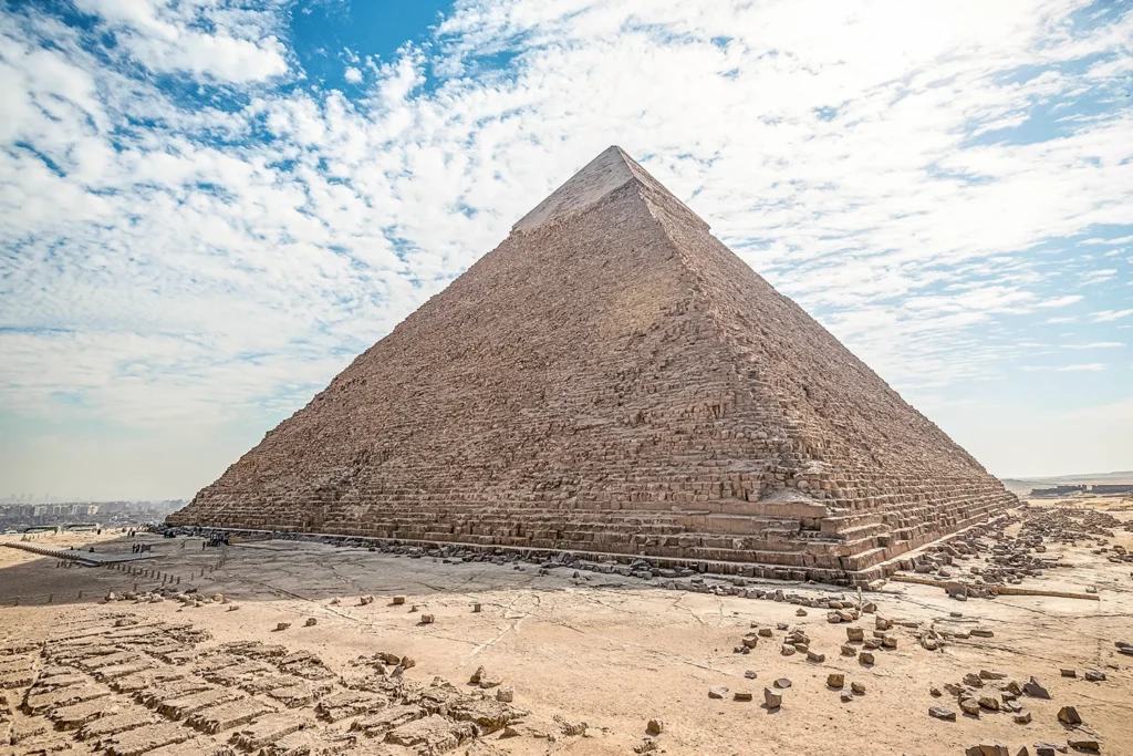 The Pyramid of Khafre is the second largest pyramid in Giza.