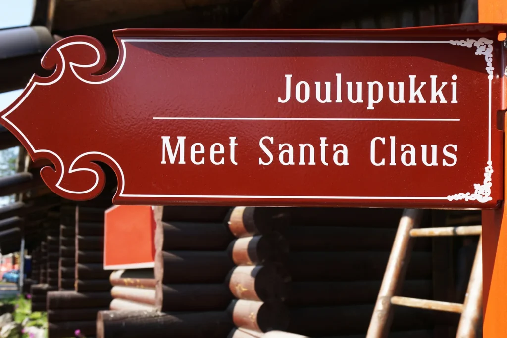 Santa Park offers activities like meeting Santa, riding a train, and learning to decorate gingerbread