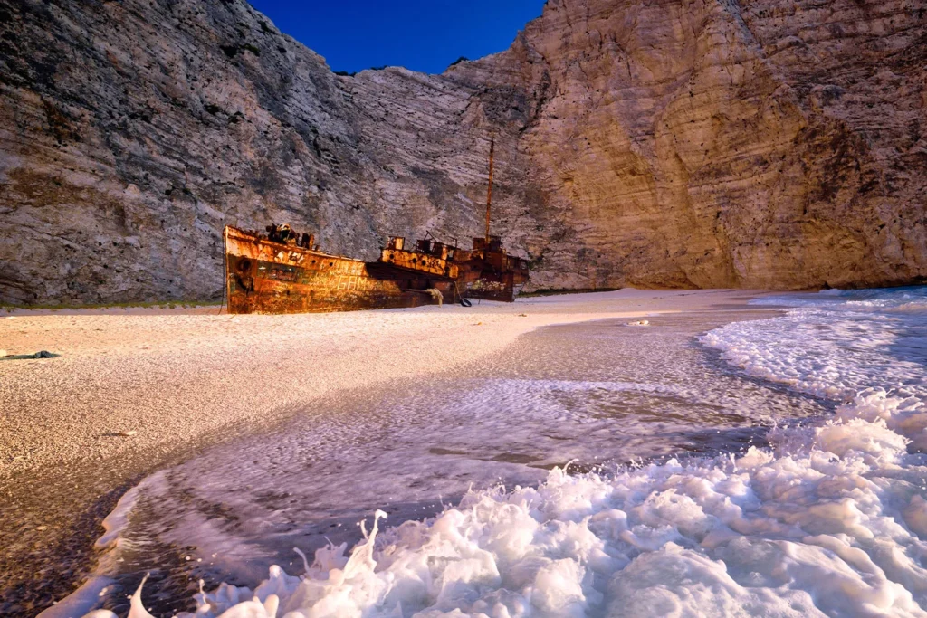 View of the famous Shipwreck Beach.