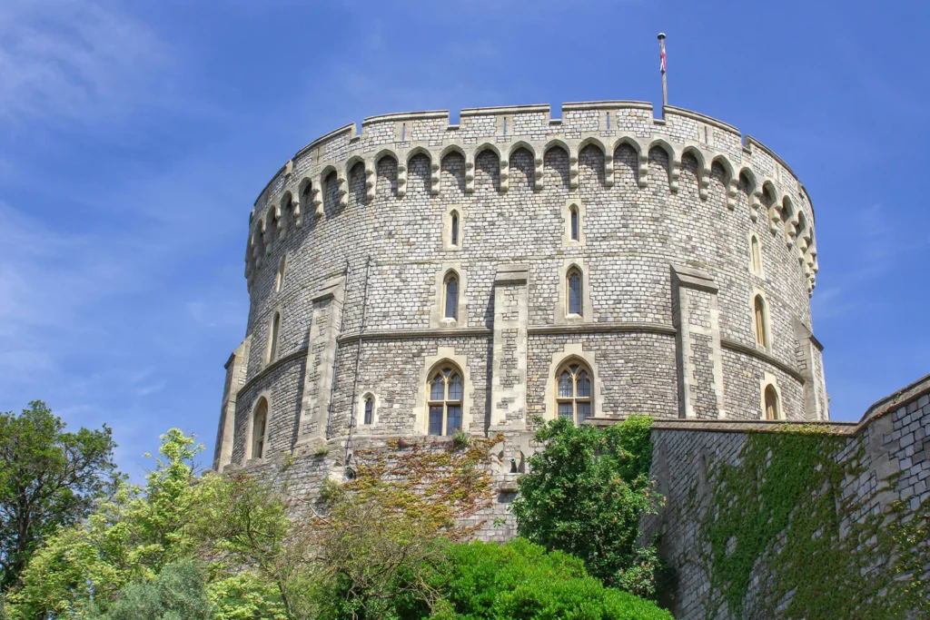 This tower is one of the most distinctive features of Windsor Castle’s structure.