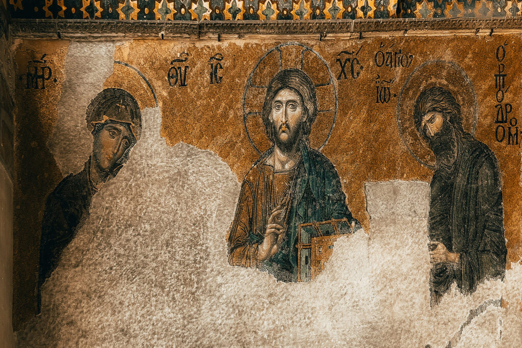 Hagia Sophia is a treasure trove of remnants from Byzantine art.