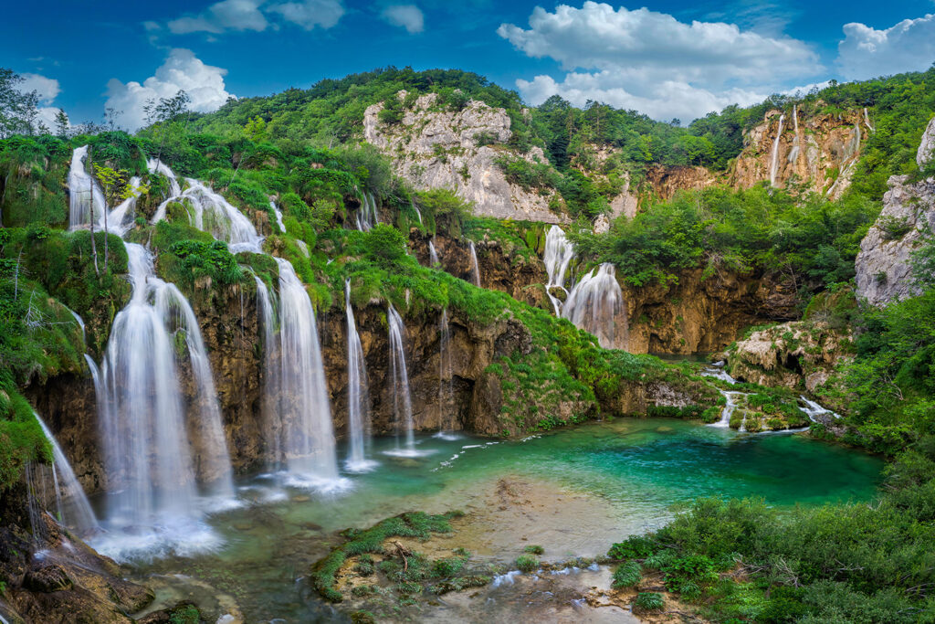 Plitvice Lakes – a national park located in central Croatia.