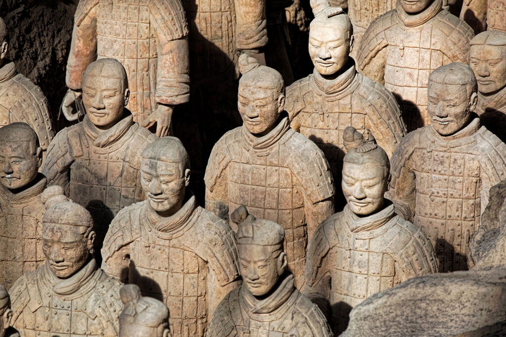 This terracotta army was meant to guard the first emperor of China and ensure a prosperous afterlife.